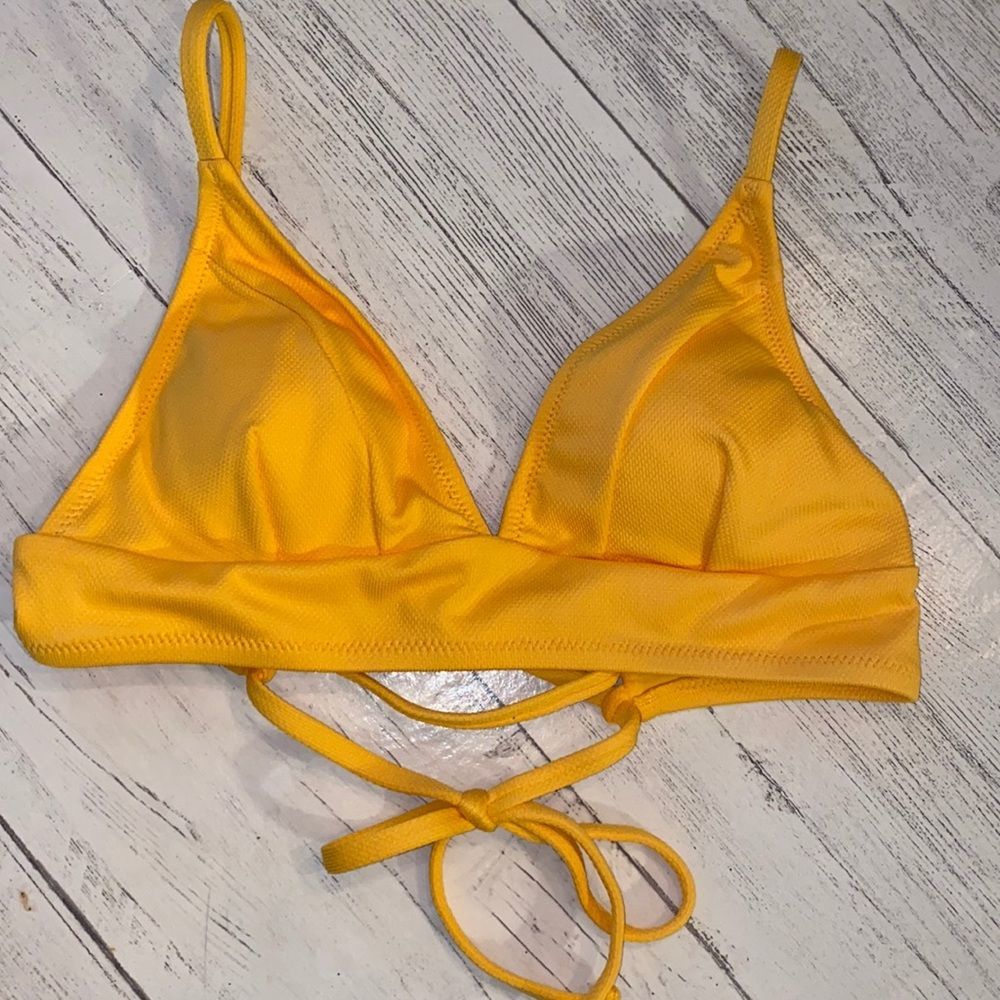 Yellow bikini top